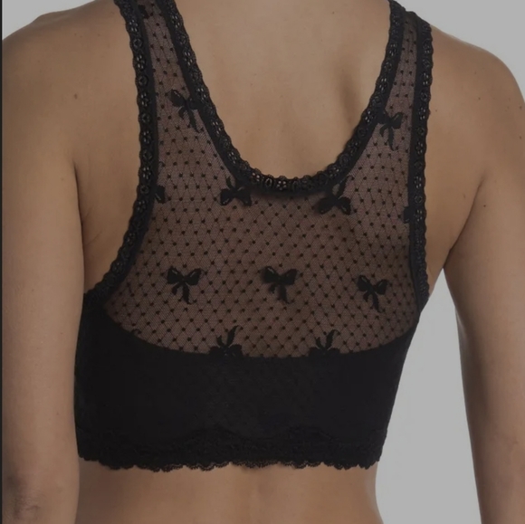 Wishlist Sheer Lace Bralette w/ Bow Design Sz M & L - Picture 6 of 6